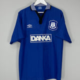 1995/97 EVERTON BARMBY #12 HOME SHIRT (L) UMBRO