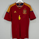 2011/12 SPAIN A.INIESTA #6 HOME SHIRT (L) ADIDAS