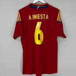 2011/12 SPAIN A.INIESTA #6 HOME SHIRT (L) ADIDAS