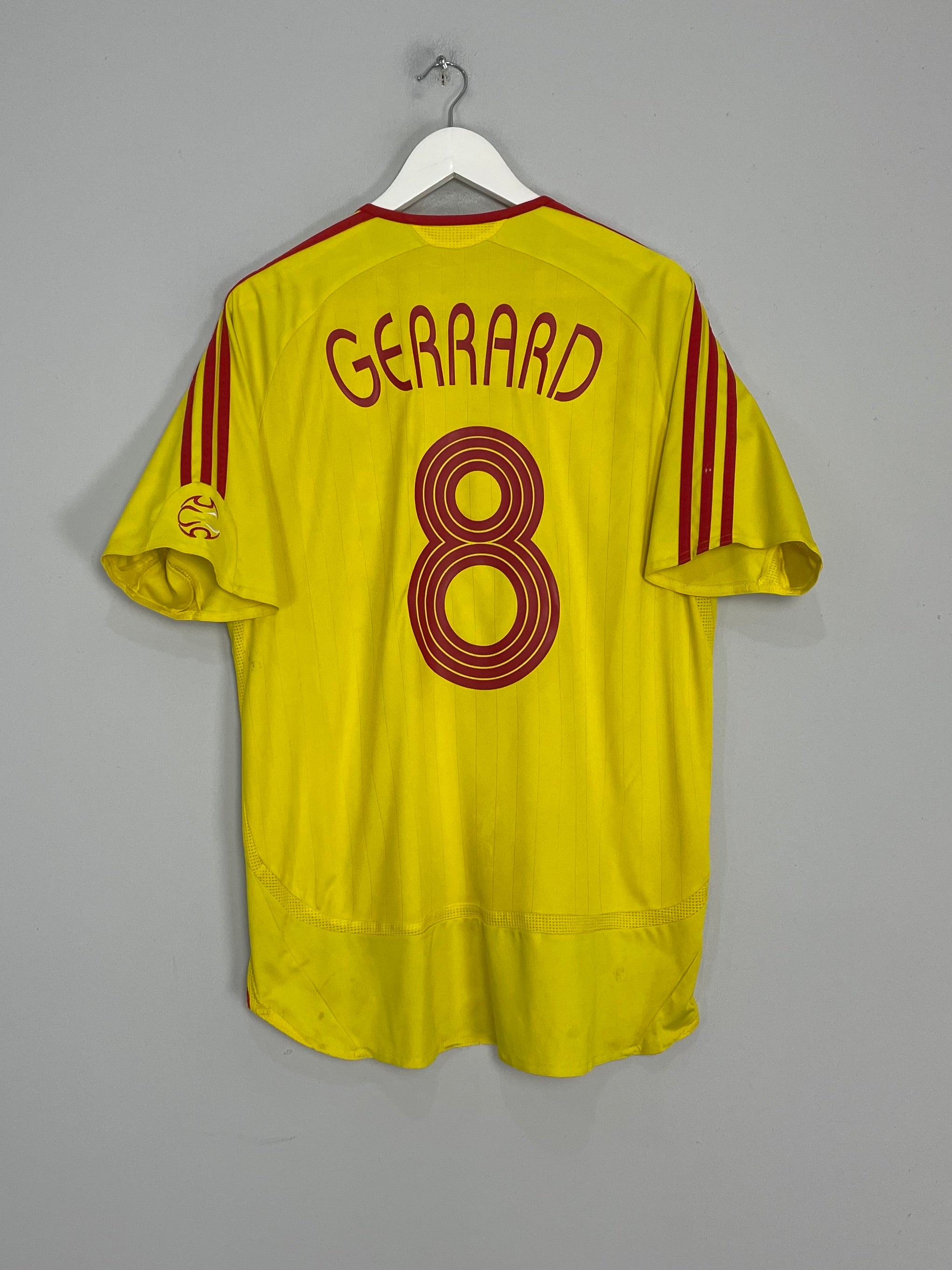 2006/07 LIVERPOOL GERRARD #8 AWAY SHIRT (L) ADIDAS