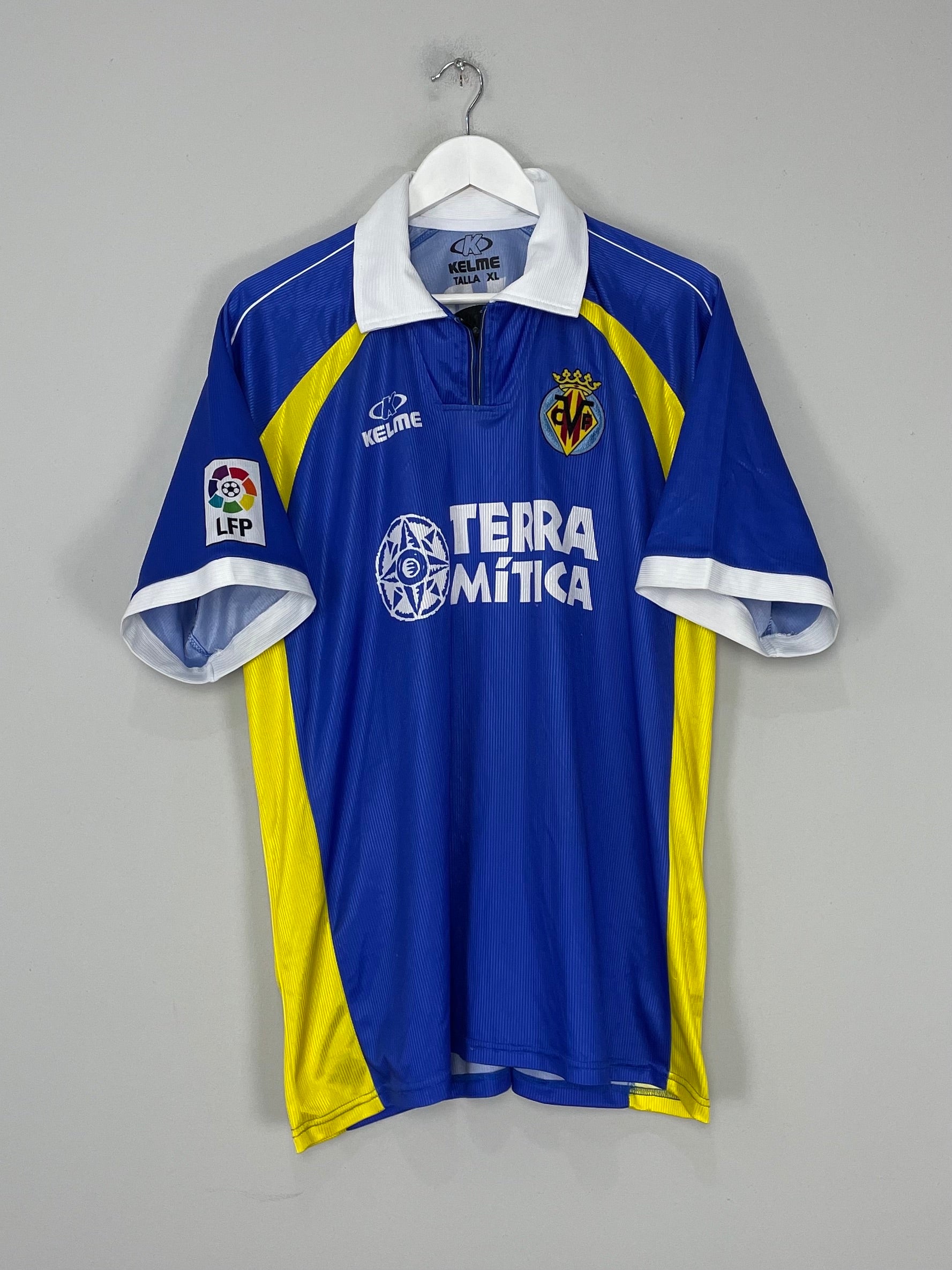 1999/01 VILLAREAL MEDINA #5 *PLAYER ISSUE* AWAY SHIRT (XL) KELME