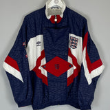 1990/92 ENGLAND TRACK JACKET (M) UMBRO