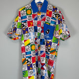 1990'S J LEAGUE BUTTON DOWN SHIRT (XL) OM