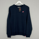 NEW BALANCE *BNWT* NAVY CREW NECK SWEATER (MULTIPLE SIZES) JUMPER