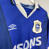 1994/95 IPSWICH TOWN HOME SHIRT (M) UMBRO