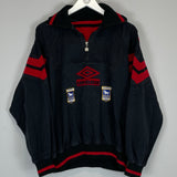 1993/95 IPSWICH TOWN *PLAYER ISSUE* 1/4 ZIP (M) UMBRO