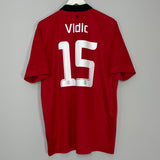 2013/14 MANCHESTER UNITED VIDIC #15 HOME SHIRT (XL) NIKE