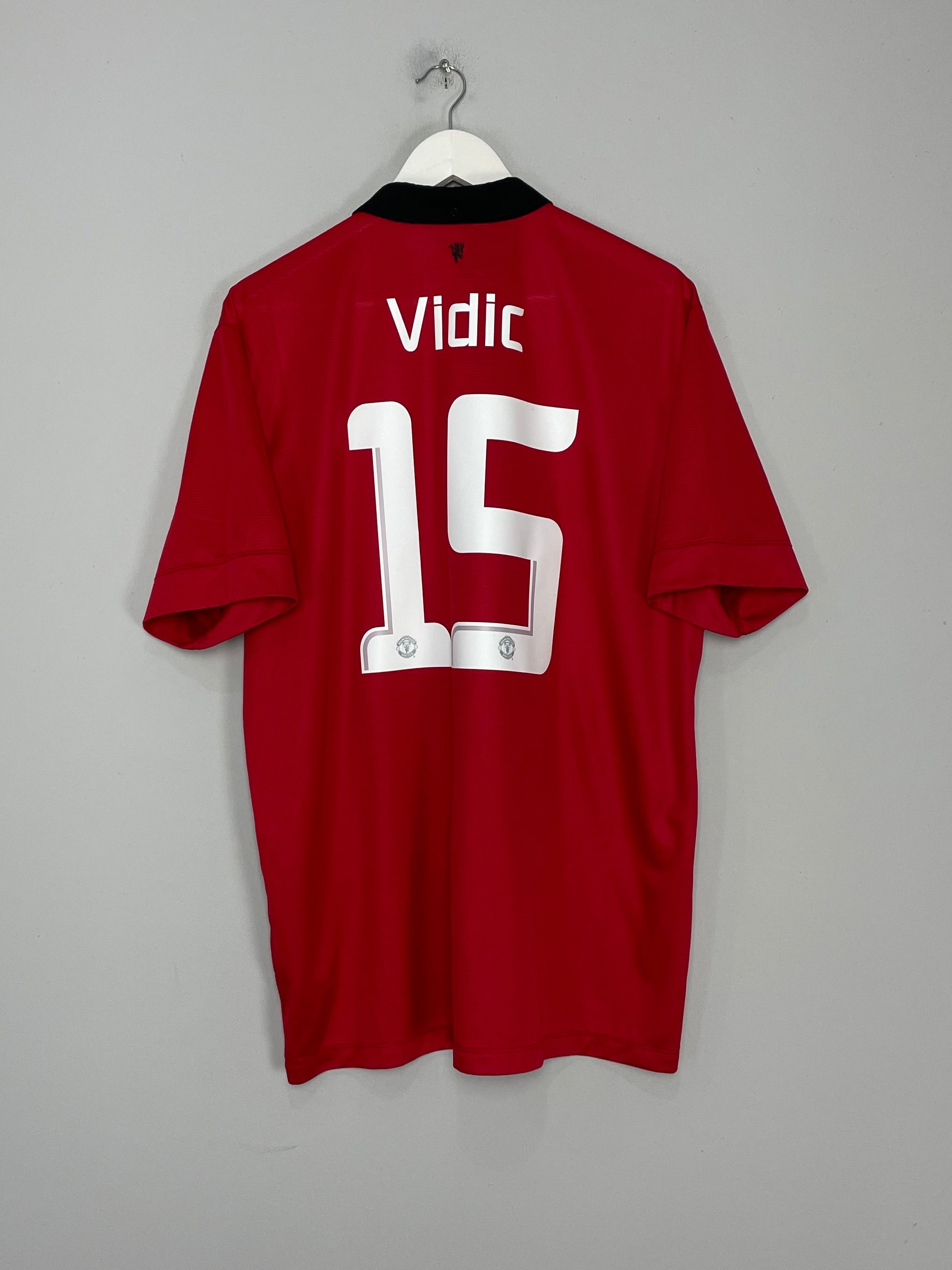 2013/14 MANCHESTER UNITED VIDIC #15 HOME SHIRT (XL) NIKE