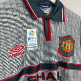 1995/96 MANCHESTER UNITED CANTONA #7 *BNWT* AWAY SHIRT (XL) UMBRO