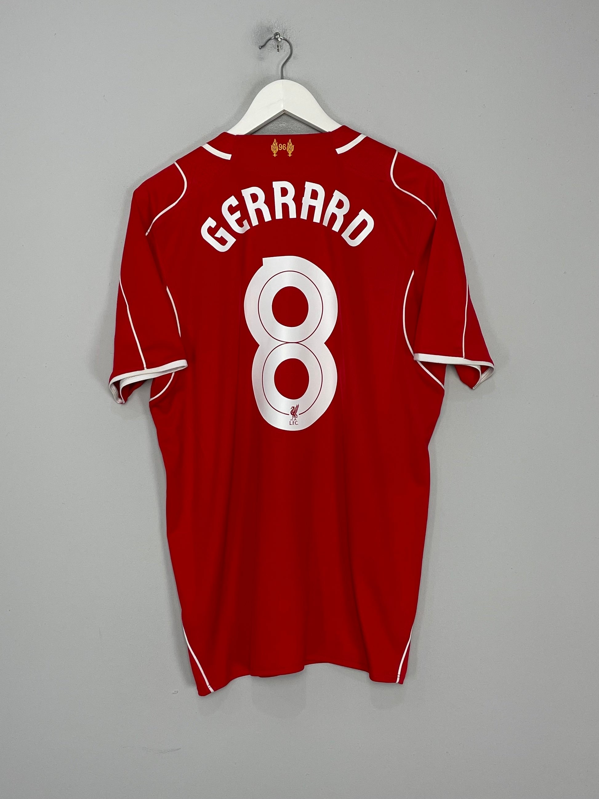 2014/15 LIVERPOOL GERRARD #8 HOME SHIRT (L) WARRIOR