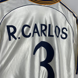 1998/00 REAL MADRID R. CARLOS #3 HOME SHIRT (XL) ADIDAS