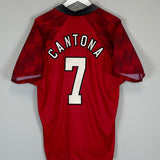 1996/98 MANCHESTER UNITED CANTONA #7 HOME SHIRT (L) UMBRO