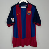 2003/04 BARCELONA RONALDINHO #10 HOME SHIRT (XL) NIKE