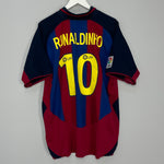 2003/04 BARCELONA RONALDINHO #10 HOME SHIRT (XL) NIKE