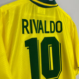 1994/96 BRAZIL RIVALDO #10 *BNWOT* HOME SHIRT (XXL) UMBRO