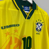 1994/96 BRAZIL RIVALDO #10 *BNWOT* HOME SHIRT (XXL) UMBRO