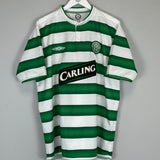 2003/04 CELTIC LARSSON #7 HOME SHIRT (XL) UMBRO