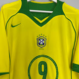 2004/06 BRAZIL RONALDO #9 HOME SHIRT (XL) NIKE