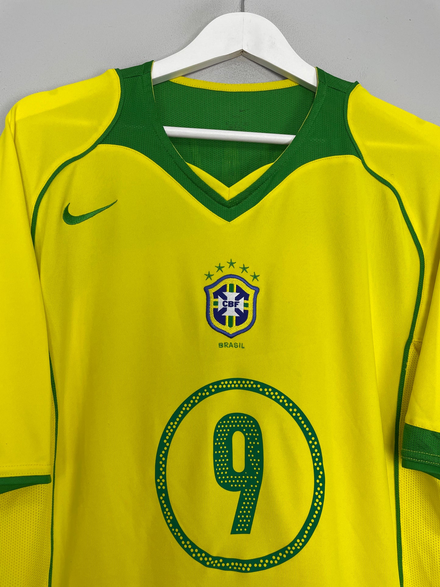 2004/06 BRAZIL RONALDO #9 HOME SHIRT (XL) NIKE