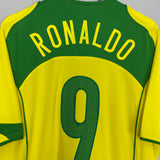 2004/06 BRAZIL RONALDO #9 HOME SHIRT (XL) NIKE