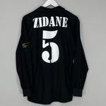 2001/02 REAL MADRID ZIDANE #5 *CENTENARY* L/S AWAY SHIRT (L) ADIDAS