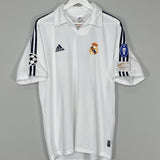 2001/02 REAL MADRID ZIDANE #5 *CENTENARY* C/L HOME SHIRT (M) ADIDAS