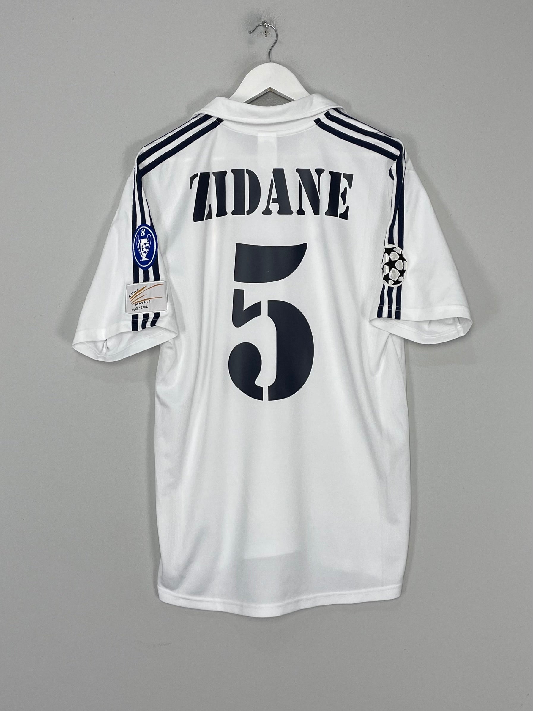 2001/02 REAL MADRID ZIDANE #5 *CENTENARY* HOME SHIRT (M) ADIDAS