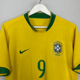 2006/07 BRAZIL RONALDO #9 HOME SHIRT (M) NIKE