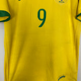 2006/07 BRAZIL RONALDO #9 HOME SHIRT (M) NIKE