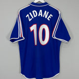 2000/02 FRANCE ZIDANE #10 HOME SHIRT (L) ADIDAS