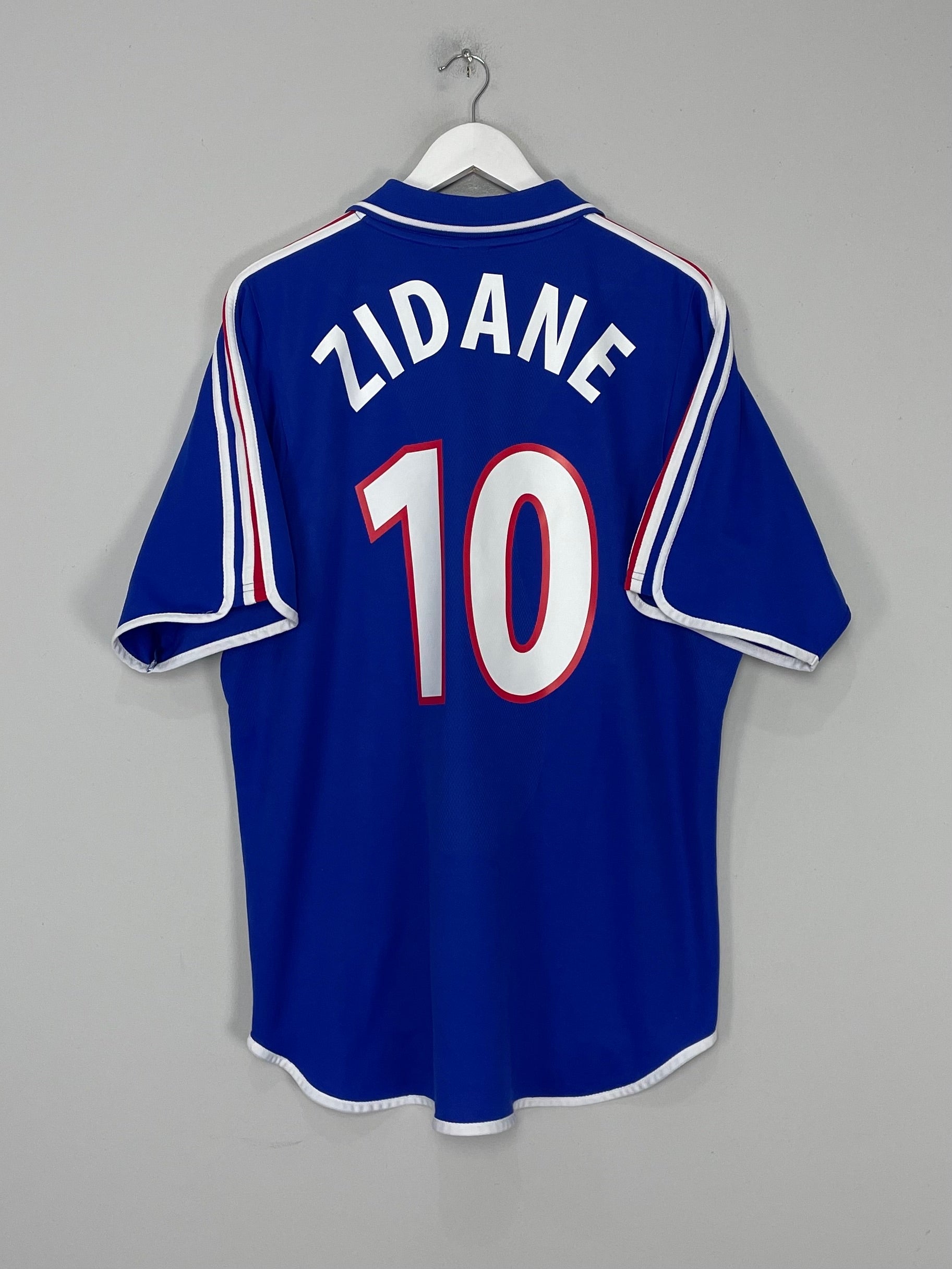 2000/02 FRANCE ZIDANE #10 HOME SHIRT (L) ADIDAS