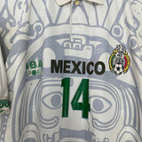 1996/98 MEXICO DEL OLMO #14 AWAY SHIRT (M) ABA SPORT