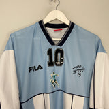 2001 ARGENTINA DIEGO MARADONA #10 TESTIMONIAL SHIRT (M) FILA