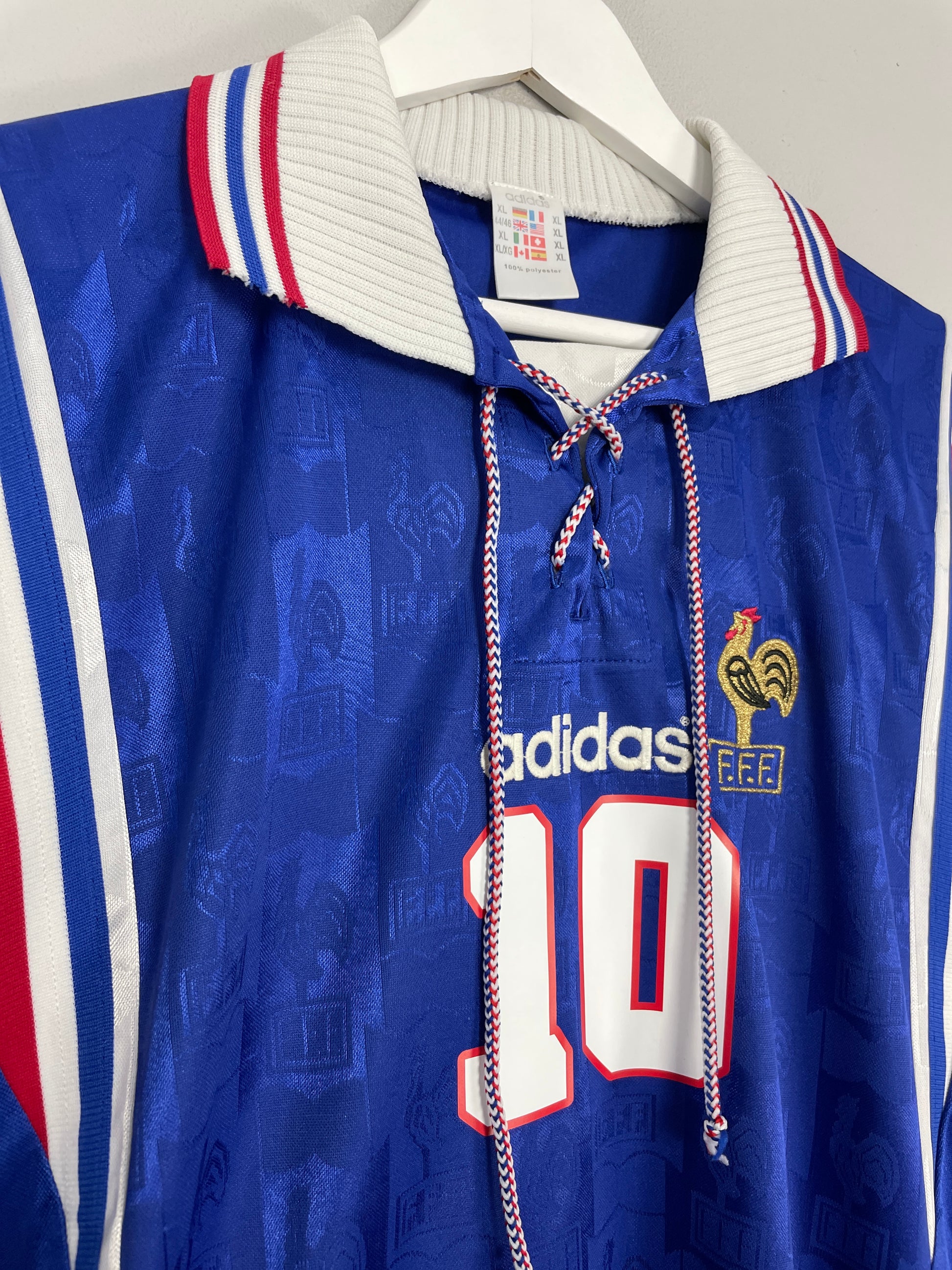 1994/96 ZIDANE #14 France Vintage adidas Home Football Shirt