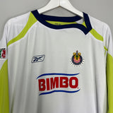 2007/08 CHIVAS GUADALAJARA CHICHARITO #25 L/S AWAY SHIRT (XL) REEBOK