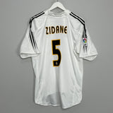 2004/05 REAL MADRID ZIDANE #5 HOME SHIRT (L) ADIDAS