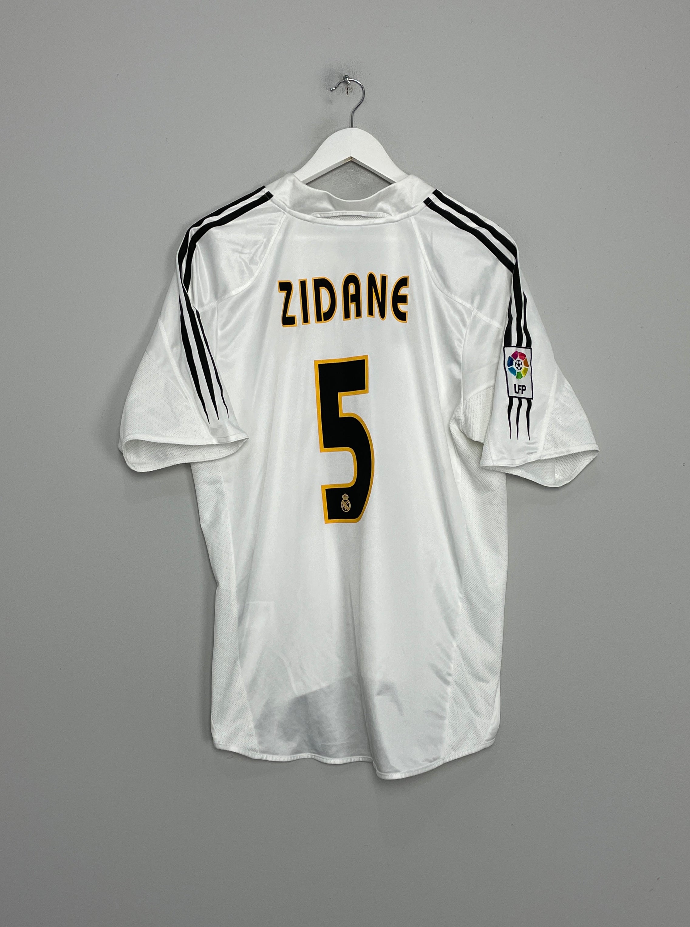 2004/05 REAL MADRID ZIDANE #5 HOME SHIRT (L) ADIDAS