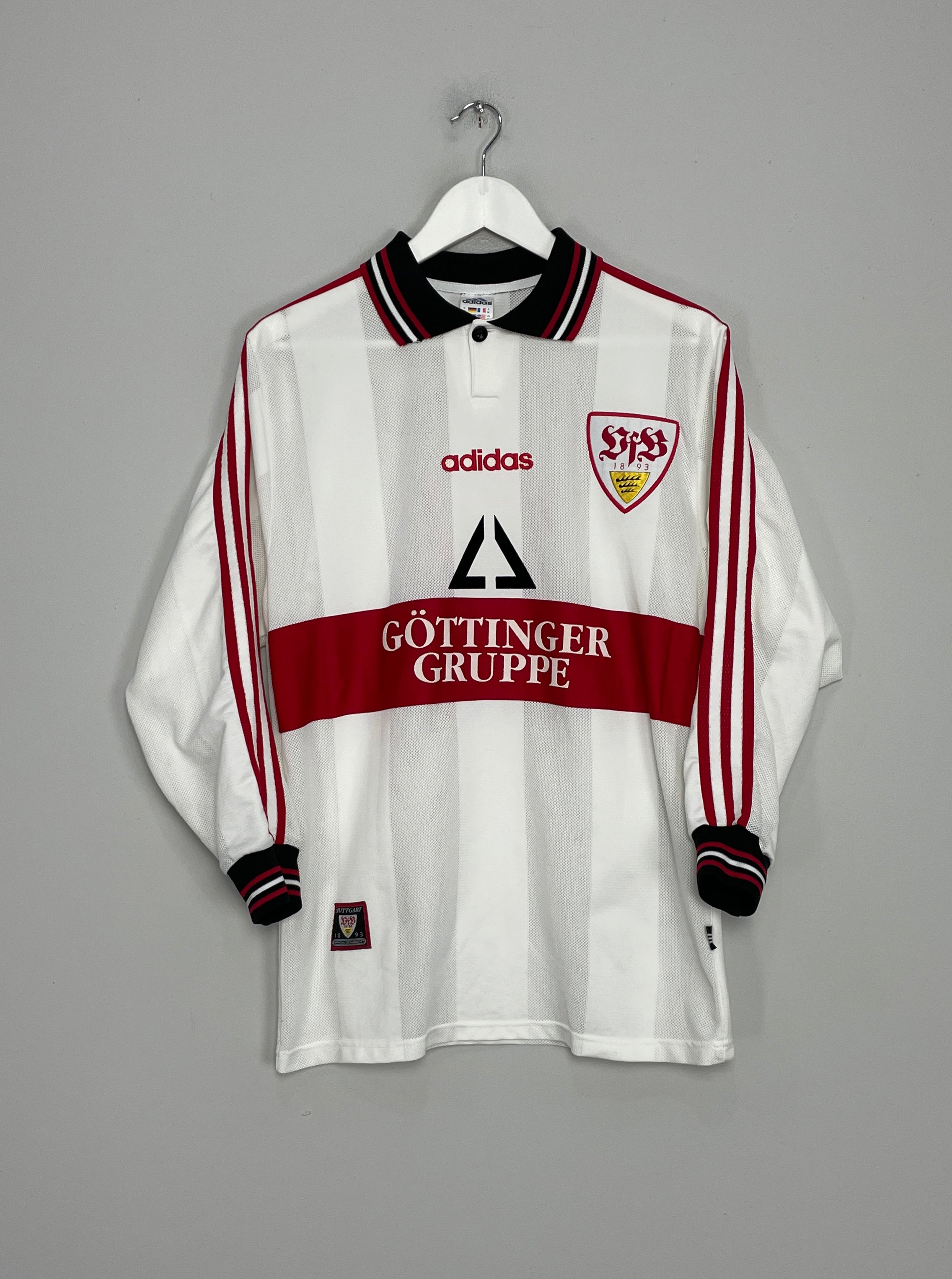 1997/98 STUTTGART L/S HOME SHIRT (M) ADIDAS