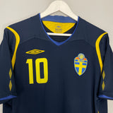 2008/09 SWEDEN IBRAHIMOVIC #9 AWAY SHIRT (L) UMBRO