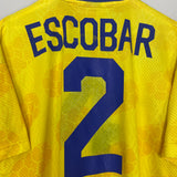 1994/95 COLOMBIA ESCOBAR #2 HOME SHIRT (XL) UMBRO