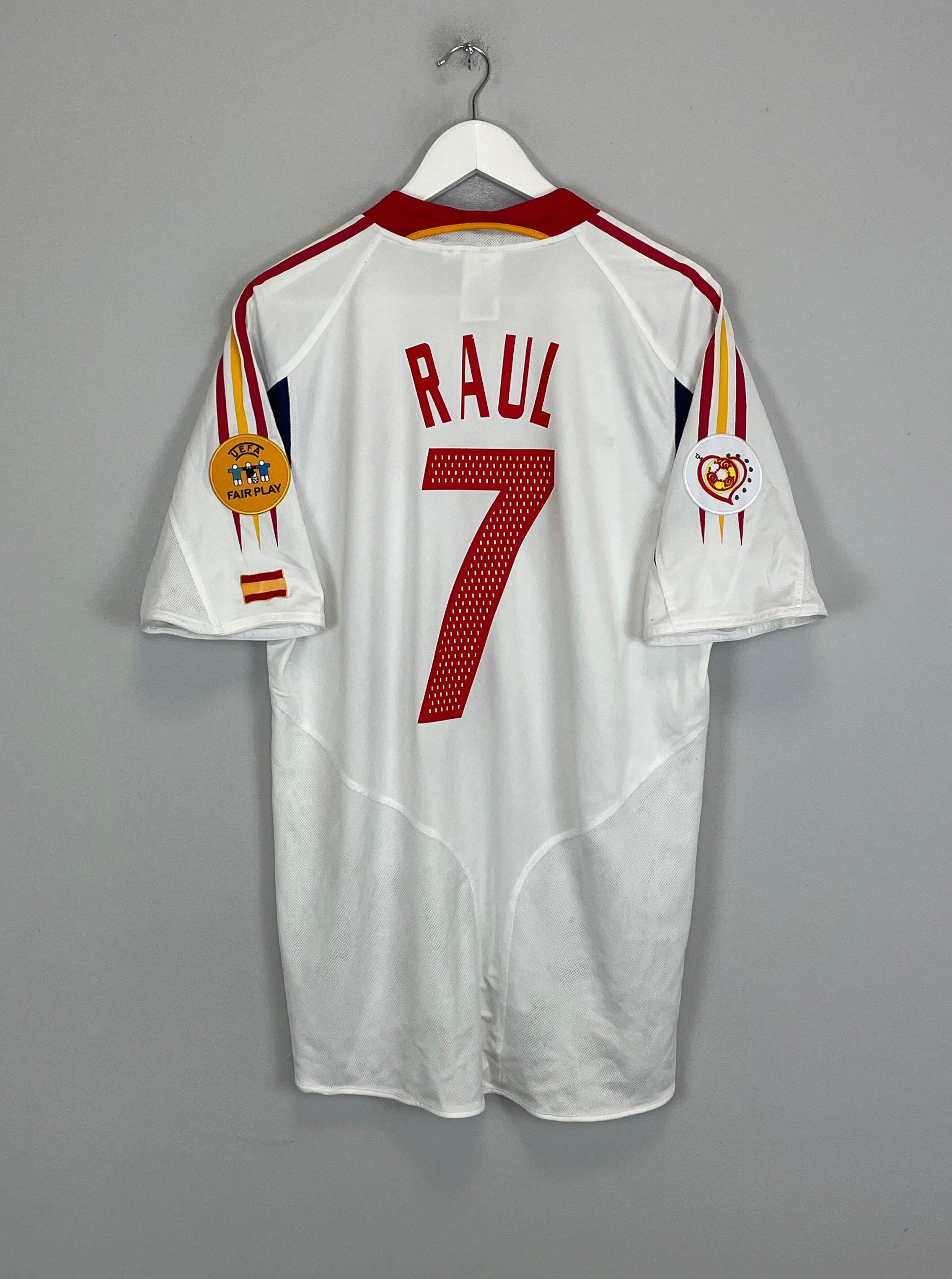 2004/06 SPAIN RAUL #7 AWAY SHIRT (L) ADIDAS