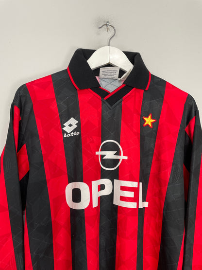 1994/95 AC MILAN L/S HOME SHIRT (M) LOTTO