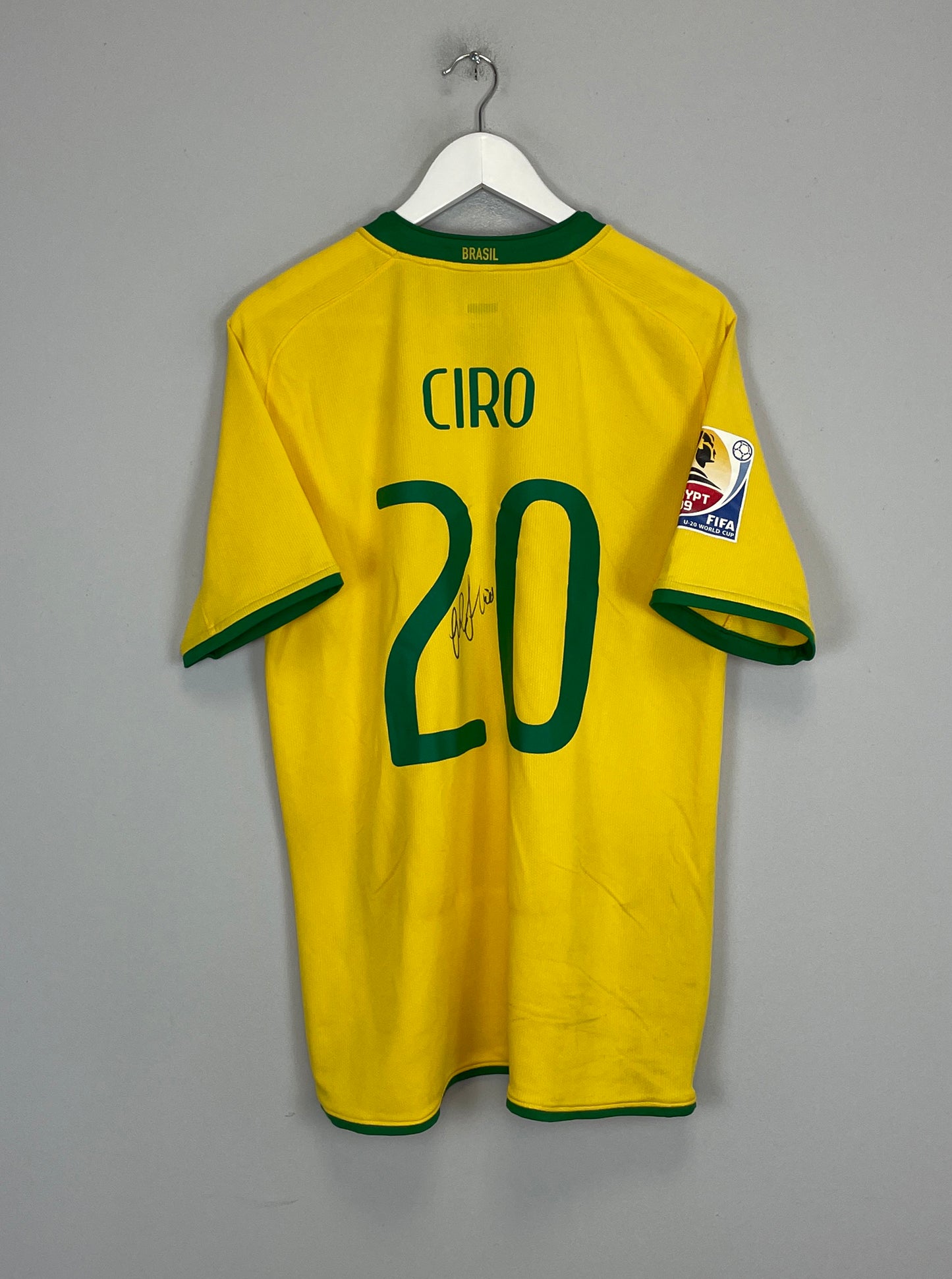 2008/10 BRAZIL CIRO #20 *SIGNED* HOME SHIRT (M) NIKE