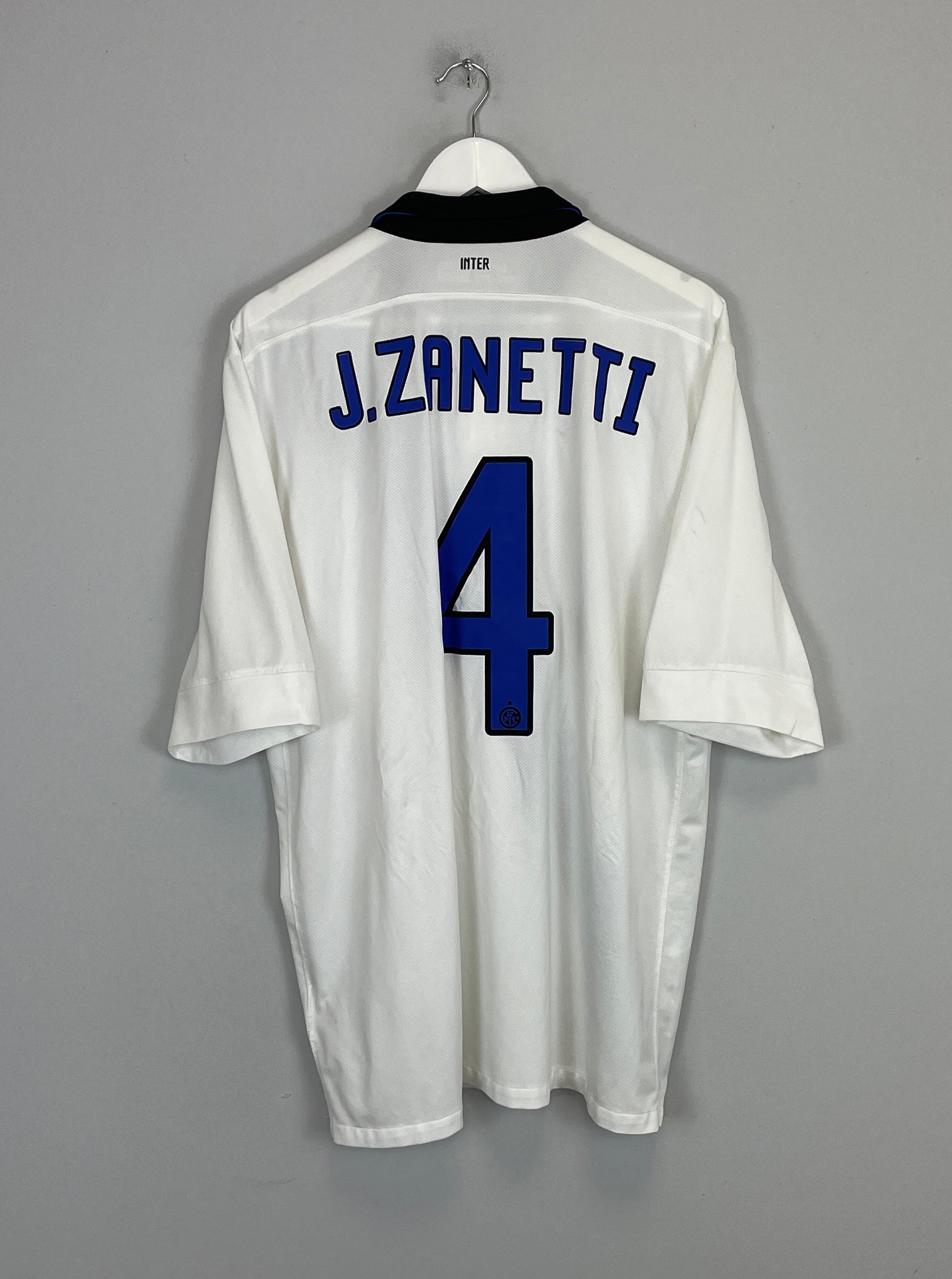 2011/12 INTER MILAN J.ZANETTI #4 AWAY SHIRT (XL) NIKE