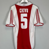 2000/01 AJAX CHIVU #5 HOME SHIRT (M) ADIDAS