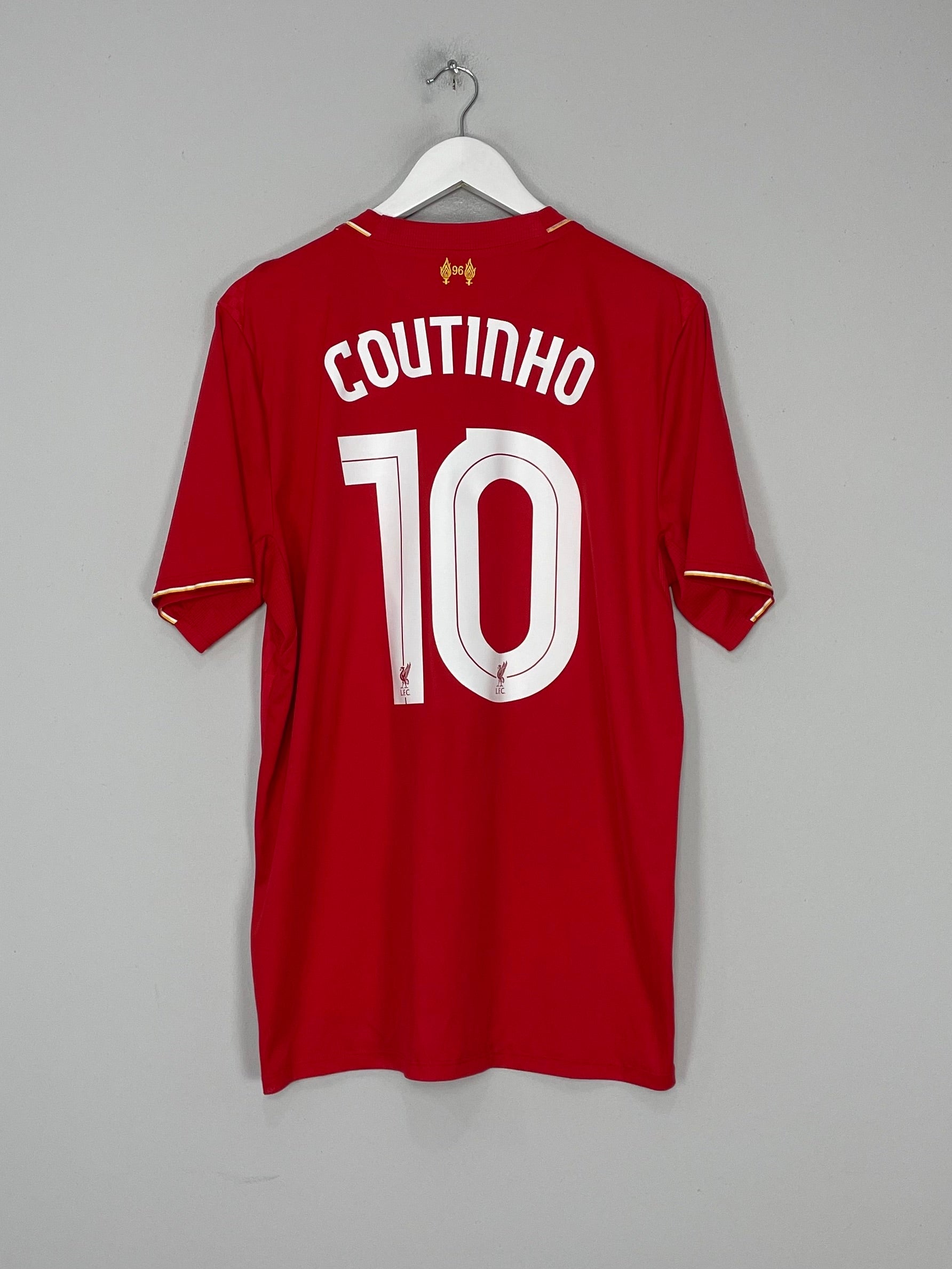 2015/16 LIVERPOOL COUTINHO #10 HOME SHIRT (L) NEW BALANCE