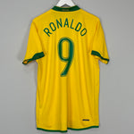 2006/08 BRAZIL RONALDO #9 HOME SHIRT (L) NIKE