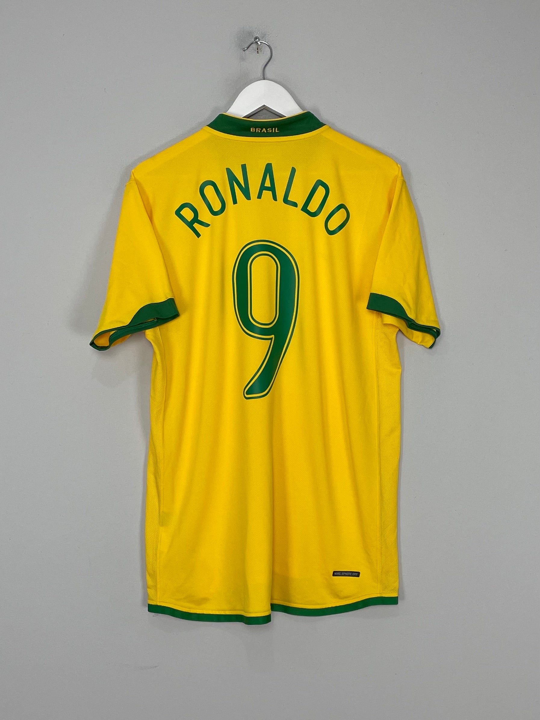 2006/08 BRAZIL RONALDO #9 HOME SHIRT (L) NIKE