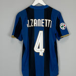 2008/09 INTER MILAN ZANETTI #4 HOME SHIRT (S) NIKE