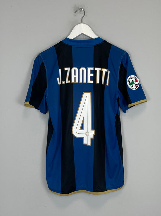 2008/09 INTER MILAN ZANETTI #4 HOME SHIRT (S) NIKE